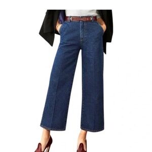 The Fold London Wide Leg Crop Jeans Size 10
